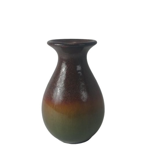 Expressions Hosley Mini Green Ceramic Colorful Glittery Pottery Bud Vase 4.5" - Picture 2 of 7